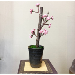 桜盆栽 造花 フェイクフラワー 4枚目の画像