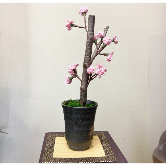 桜盆栽 造花 フェイクフラワー 4枚目の画像