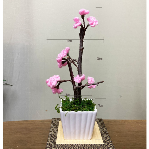 桜盆栽 造花 フェイクフラワー 7枚目の画像