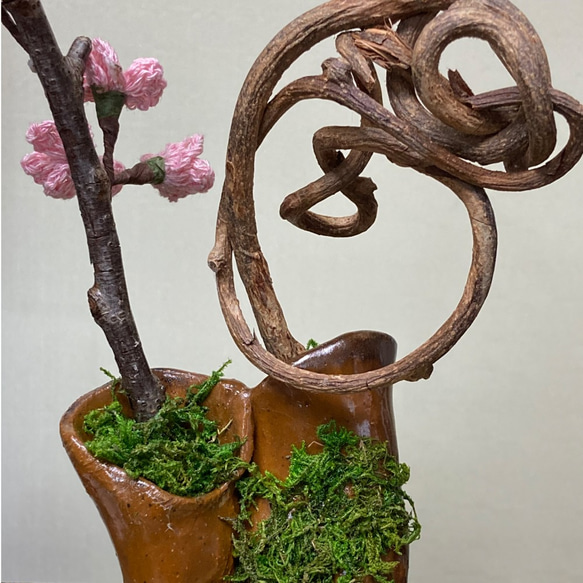 桜盆栽 造花 フェイクフラワー 5枚目の画像