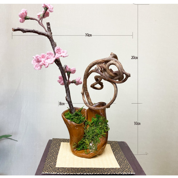 桜盆栽 造花 フェイクフラワー 8枚目の画像