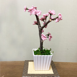 桜盆栽 造花 フェイクフラワー 一輪挿し・花瓶・花器