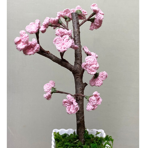桜の工芸盆栽インテリア装飾 約50cm 盆栽