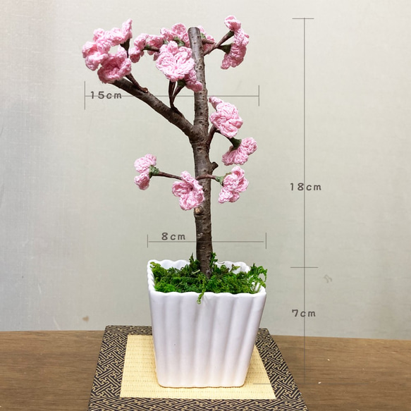 桜盆栽 造花 フェイクフラワー 7枚目の画像