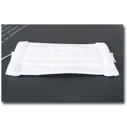 白厚手プリーツマスク　2枚セット　ノーズワイヤー入り 5枚目の画像