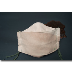 大臣風の柿渋染めマスク 3枚目の画像