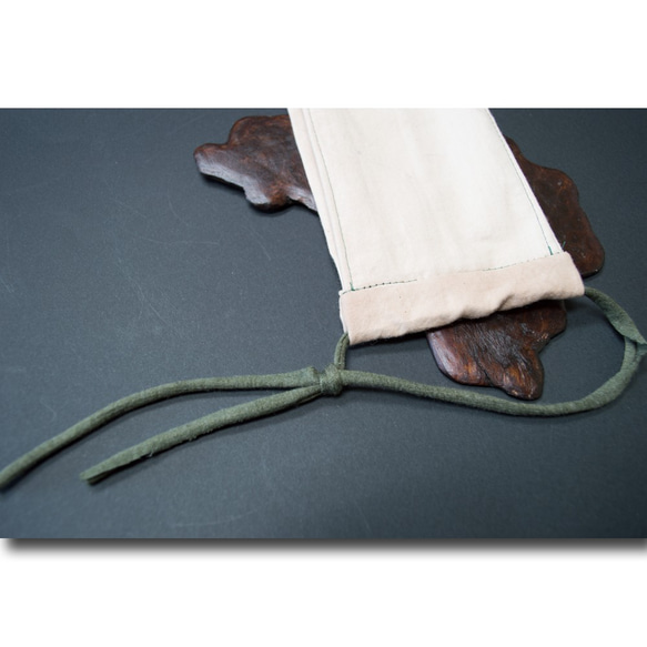 大臣風の柿渋染めマスク 6枚目の画像