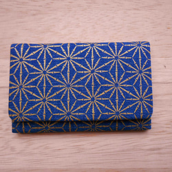 金彩工芸　竹節麻の葉　金仕上げ　デニム地製　「名刺入れ・カードケース」 6枚目の画像