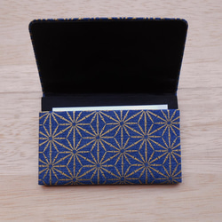 金彩工芸　竹節麻の葉　金仕上げ　デニム地製　「名刺入れ・カードケース」 7枚目の画像