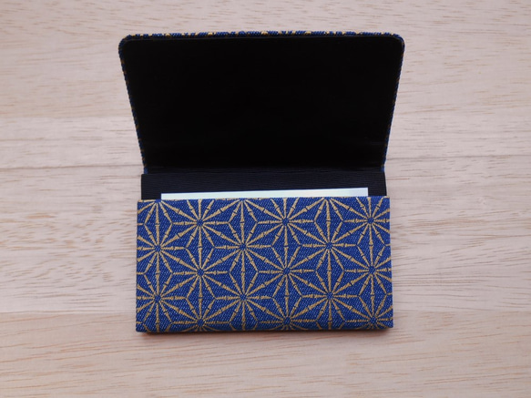金彩工芸　竹節麻の葉　金仕上げ　デニム地製　「名刺入れ・カードケース」 7枚目の画像