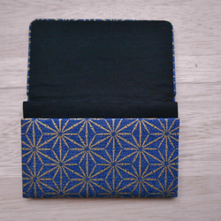 金彩工芸　竹節麻の葉　金仕上げ　デニム地製　「名刺入れ・カードケース」 8枚目の画像