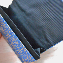 金彩工芸　竹節麻の葉　金仕上げ　デニム地製　「名刺入れ・カードケース」 10枚目の画像