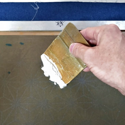 金彩工芸　竹節麻の葉　金仕上げ　デニム地製　「名刺入れ・カードケース」 11枚目の画像