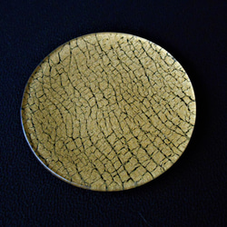 金彩工芸　金彩ガラストレイ（豆皿）丸形「蛸唐草」 8枚目の画像