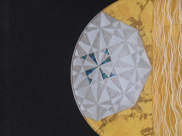 金彩工芸　金彩ガラス皿「幾何学　螺鈿」 7枚目の画像