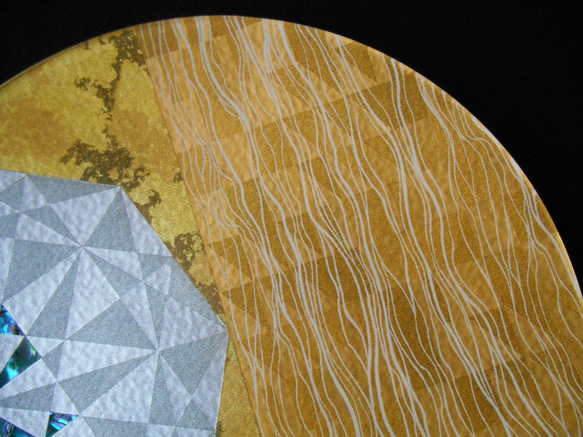 金彩工芸　金彩ガラス皿「幾何学　螺鈿」 8枚目の画像
