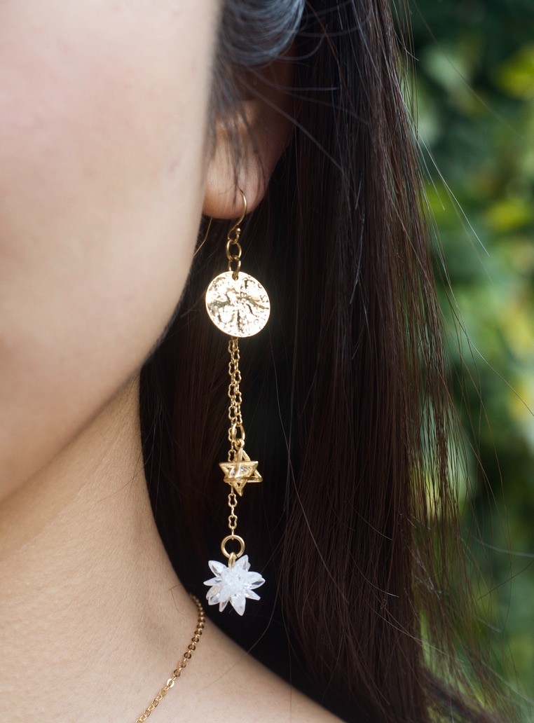 Dasy-デイジー（母の日等女性への贈り物にぴったりなメッセージ付き星モチーフピアス）