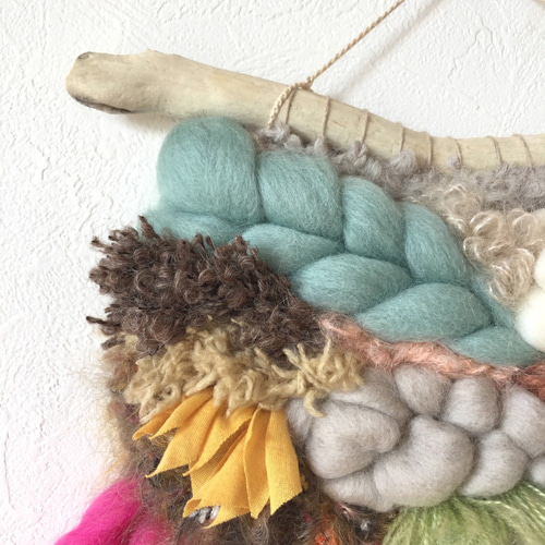 一点もの】流木 ウィービング タペストリー 『木霊の宿る樹, h.』