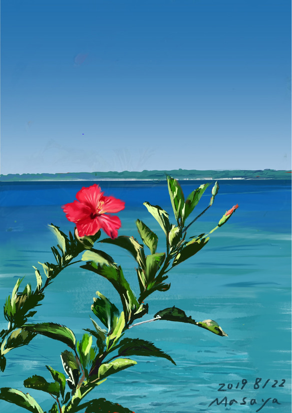 石垣島の風景画　Vol.2 「アカバナー」 1枚目の画像