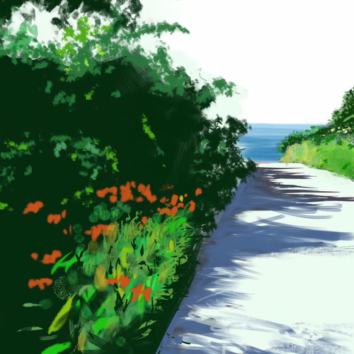石垣島の風景画 Vol.3 「大浜海岸入り口」 絵画 nozomi 通販 8750380