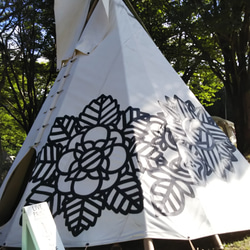 TIPI 14feet  肥後六花ペイント　SUNSEED TIPIMAKERS×RAGA コラボ作品 1枚目の画像