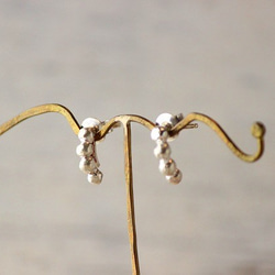 定制銀碎種子耳環 第3張的照片