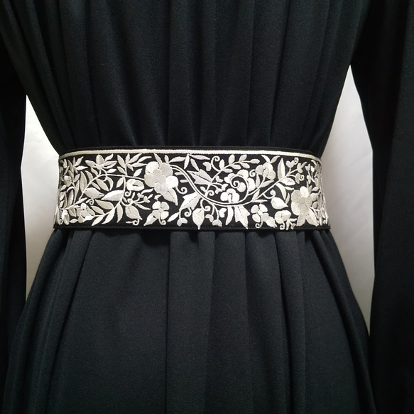 ★インド刺繍リボンベルト付きシャツワンピース★【受注生産】 受注生産