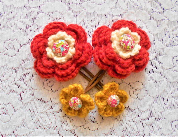 ハンドメイド 花のモチーフ ジュ
