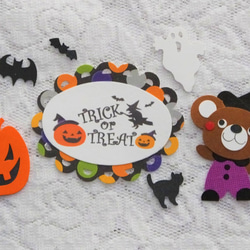 動物*くまさん*ハロウィン*お化け+カボチャ*アルバム*クラフトパンチ