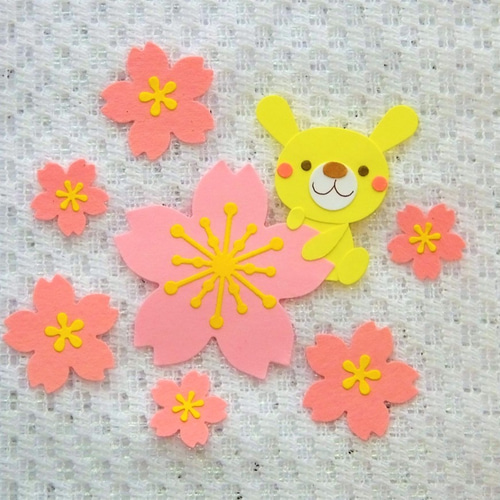 クラフトパンチ うさぎ ウサギ 花 ハンドメイド アルバム