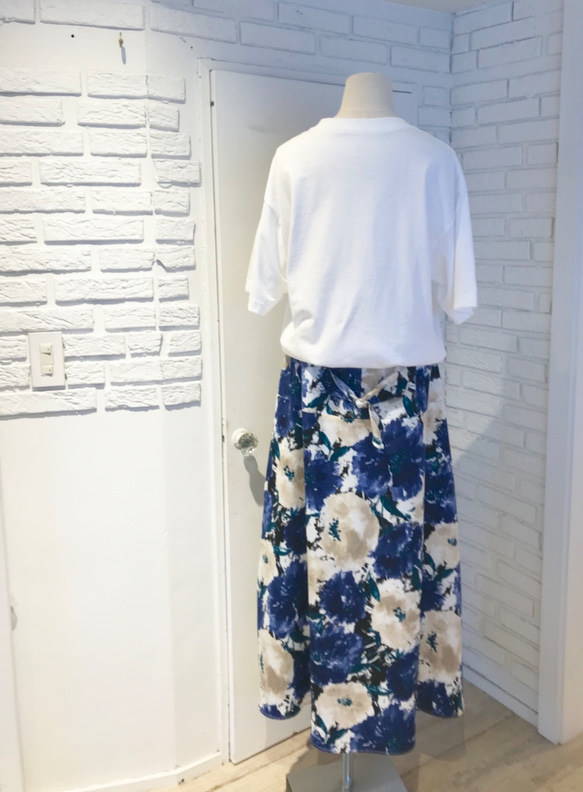 ★SALE! 花柄グログランロングスカート 6枚目の画像