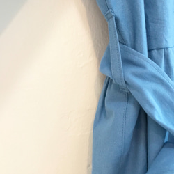 ★促銷！蝴蝶結腰帶連身裙天藍色（S） 第3張的照片