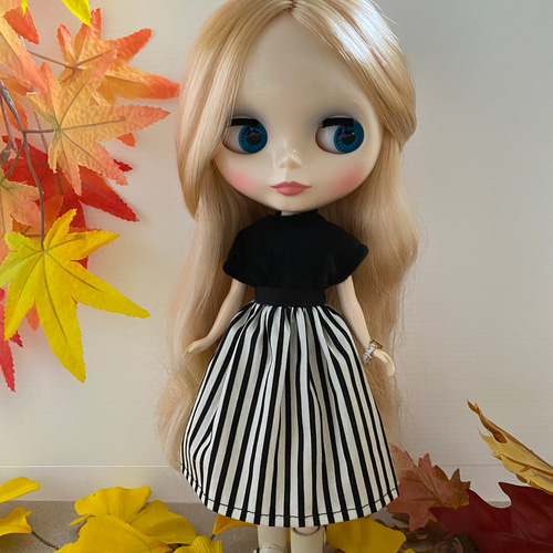 ネオブライス人形 疑 アイシードール ストライプ服2点セット