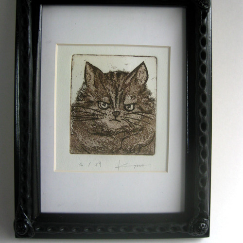 アートなノラ猫さんの 小さな銅版画シート 版画 Kaji yoco 通販 アートなノラ猫さんの 小さな銅版画シート 版画 Kaji yoco 通販