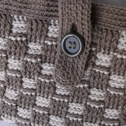 毛糸のかぎ針編みバッグ 4枚目の画像