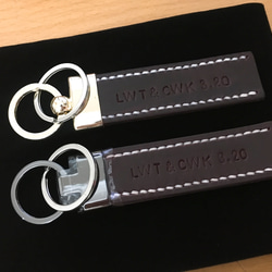 G.prayer| Leather Lettering keyring 刻字皮革鎖匙扣 第3張的照片