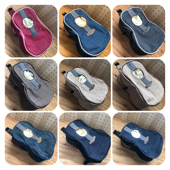 ギターのかたちの。 custom ver. 3wayBag color: 柿渋染め 8枚目の画像