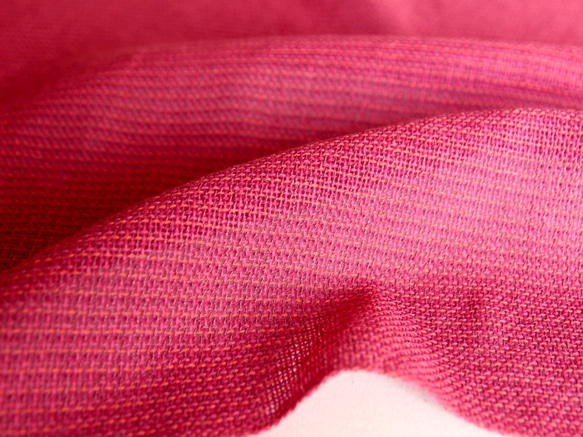 ラスト1枚！リネン×コットン 手織りストール  (4種類のピンクの掛け合わせ) 3枚目の画像
