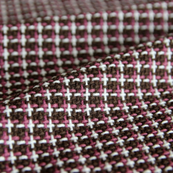 手織りコットン100％チクチクしない3シーズンストール ブラウンxローズxホワイトのチェック柄 4枚目の画像