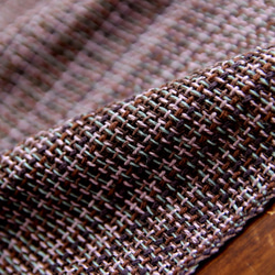 秋の手織りシルク×コットンストール ﾌﾞﾗｳﾝ 2枚目の画像