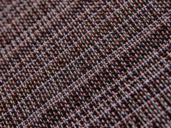 秋の手織りシルク×コットンストール ﾌﾞﾗｳﾝ 3枚目の画像