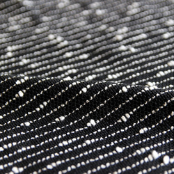 手織りコットンストール ドットストライプ ﾌﾞﾗｯｸ 3シーズンﾁｸﾁｸしない 3枚目の画像