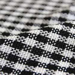 手織りコットンストール 3シーズンﾁｸﾁｸしない チェック ﾌﾞﾗｯｸxﾎﾜｲﾄ 4枚目の画像