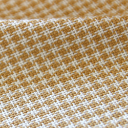 SALE!手織りストール コットン100% ﾁｸﾁｸしない (ﾍﾞｰｼﾞｭxﾎﾜｲﾄ+ｵﾚﾝｼﾞﾗｲﾝ) 4枚目の画像