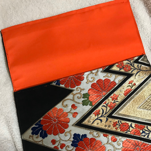 着物帯(Japanese Kimono Obi) クラッチバッグ クリスマス