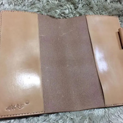 牛本革 手帳カバー　ほぼ日手A6タイプleather  wild仕様　刻印無料！ 4枚目の画像