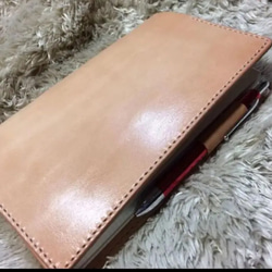 牛本革 手帳カバー　ほぼ日手A6タイプleather  wild仕様　刻印無料！ 6枚目の画像