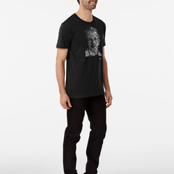オスカーバルナック 文字顔 Tシャツ（黒） 3枚目の画像