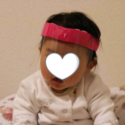 フェイスシールド　赤ちゃん用フェイスシールド(0歳児〜) 子供用フェイスシールド　ピンク 1枚目の画像