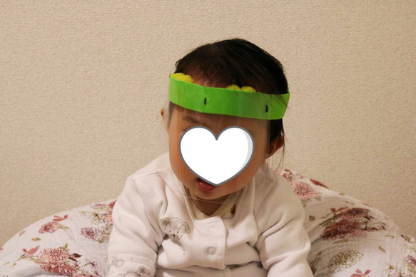 フェイスシールド　赤ちゃん用フェイスシールド(0歳児〜) 子供用フェイスシールド　ベビー用フェイスシールド　グリーン 1枚目の画像